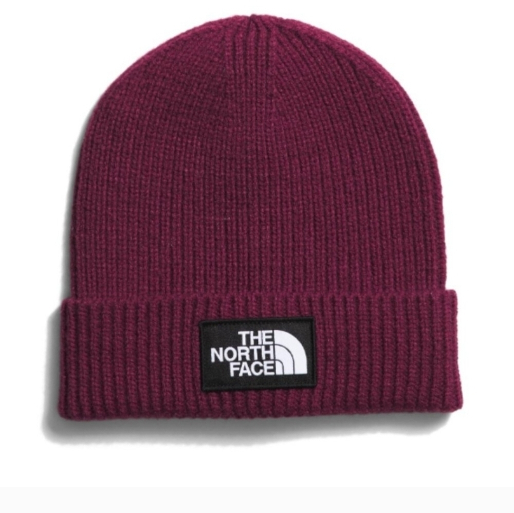 The North Face Logo Box Unisex Cuf Beanie Boysenberry Color OS